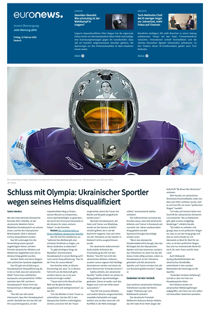 Prima pagina EuroNews (German) di oggi - Quotidiano estero