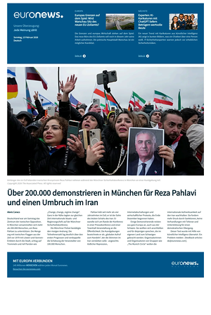 Prima pagina EuroNews (German) di oggi - Quotidiano estero
