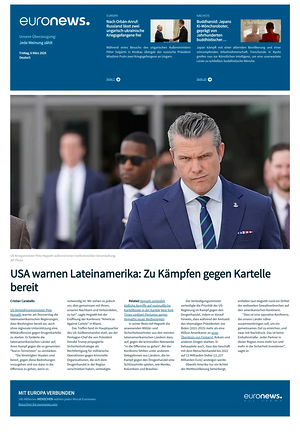 Prima pagina EuroNews (German) di oggi - Quotidiano estero