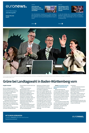 Prima pagina EuroNews (German) di oggi - Quotidiano estero