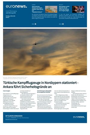 Prima pagina EuroNews (German) di oggi - Quotidiano estero