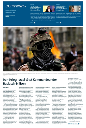 Prima pagina EuroNews (German) di oggi - Quotidiano estero