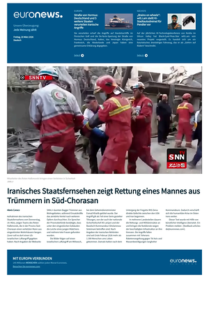 Prima pagina EuroNews (German) di oggi - Quotidiano estero