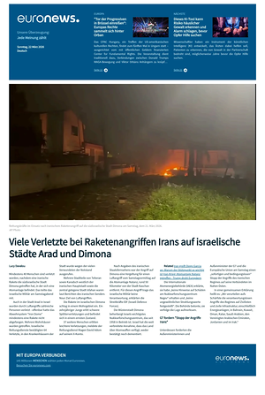 Prima pagina EuroNews (German) di oggi - Quotidiano estero