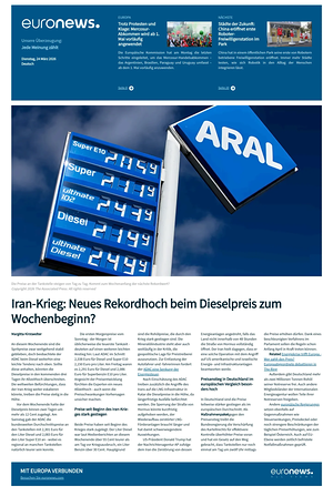 Prima pagina EuroNews (German) di oggi - Quotidiano estero