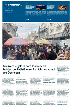 Prima pagina EuroNews (German) di oggi - Quotidiano estero