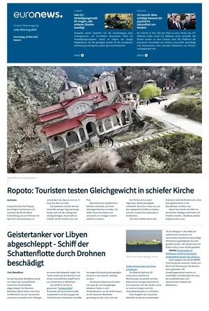 Prima pagina EuroNews (German) di oggi - Quotidiano estero