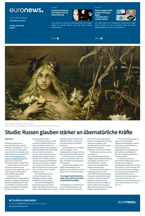 Prima pagina EuroNews (German) di oggi - Quotidiano estero