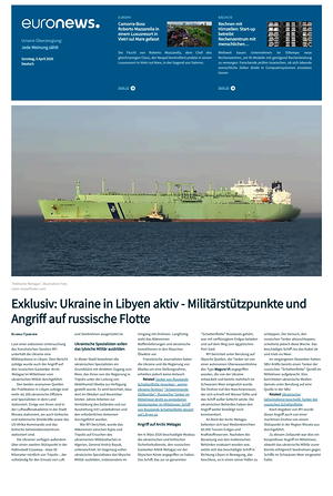 Prima pagina EuroNews (German) di oggi - Quotidiano estero