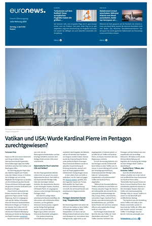 Prima pagina EuroNews (German) di oggi - Quotidiano estero