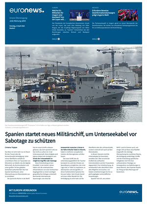 Prima pagina EuroNews (German) di oggi - Quotidiano estero