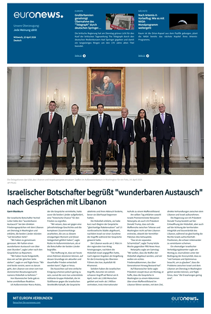 Prima pagina EuroNews (German) di oggi - Quotidiano estero