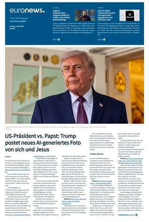 Prima pagina EuroNews (German) di oggi - Quotidiano estero