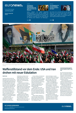 Prima pagina EuroNews (German) di oggi - Quotidiano estero