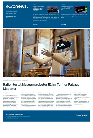 Prima pagina EuroNews (German) di oggi - Quotidiano estero