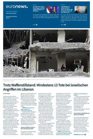 Prima pagina EuroNews (German) di oggi - Quotidiano estero