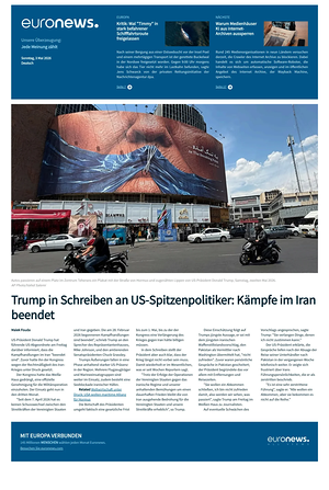 Prima pagina EuroNews (German) di oggi - Quotidiano estero