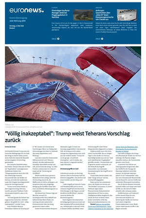 Prima pagina EuroNews (German) di oggi - Quotidiano estero