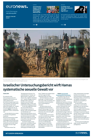 Prima pagina EuroNews (German) di oggi - Quotidiano estero