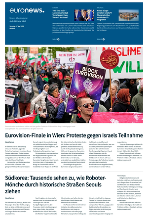 Prima pagina EuroNews (German) di oggi - Quotidiano estero