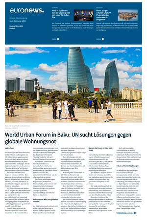 Prima pagina EuroNews (German) di oggi - Quotidiano estero