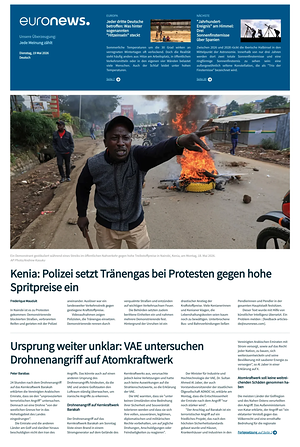 Prima pagina EuroNews (German) di oggi - Quotidiano estero