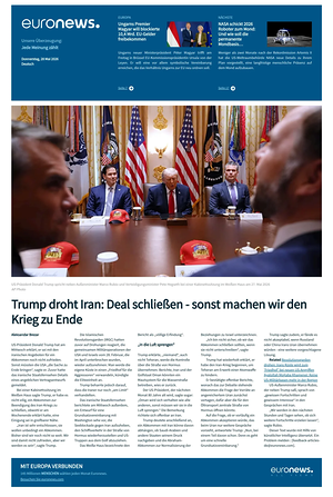 Prima pagina EuroNews (German) di oggi - Quotidiano estero