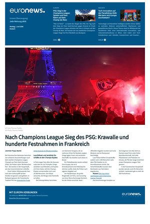 Prima pagina EuroNews (German) di oggi - Quotidiano estero