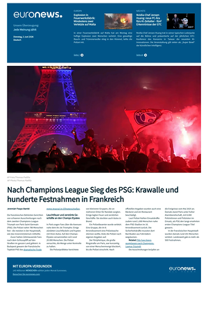 Prima pagina EuroNews (German) di oggi - Quotidiano estero