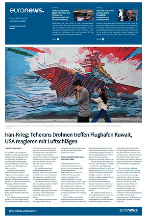 Prima pagina EuroNews (German) di oggi - Quotidiano estero