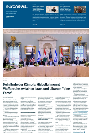Prima pagina EuroNews (German) di oggi - Quotidiano estero