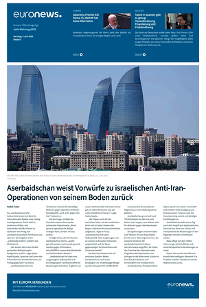 Prima pagina EuroNews (German) di oggi - Quotidiano estero