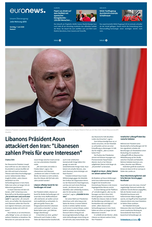 Prima pagina EuroNews (German) di oggi - Quotidiano estero