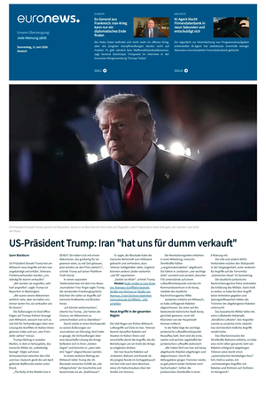 Prima pagina EuroNews (German) di oggi - Quotidiano estero