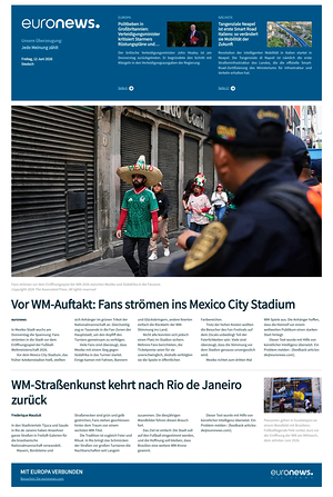 Prima pagina EuroNews (German) di oggi - Quotidiano estero