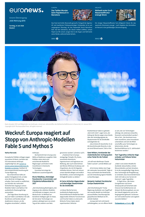 Prima pagina EuroNews (German) di oggi - Quotidiano estero