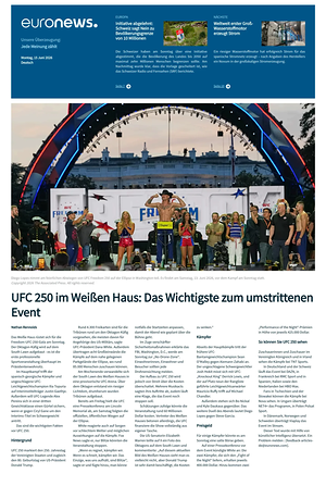 Prima pagina EuroNews (German) di oggi - Quotidiano estero