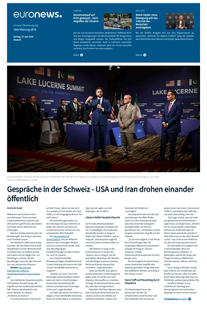 Prima pagina EuroNews (German) di oggi - Quotidiano estero