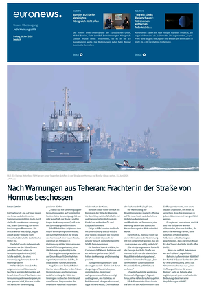 Prima pagina EuroNews (German) di oggi - Quotidiano estero