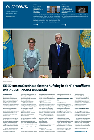 Prima pagina EuroNews (German) di oggi - Quotidiano estero