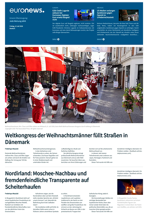 Prima pagina EuroNews (German) di oggi - Quotidiano estero