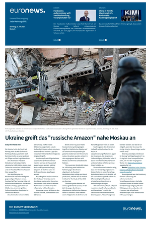 Prima pagina EuroNews (German) di oggi - Quotidiano estero