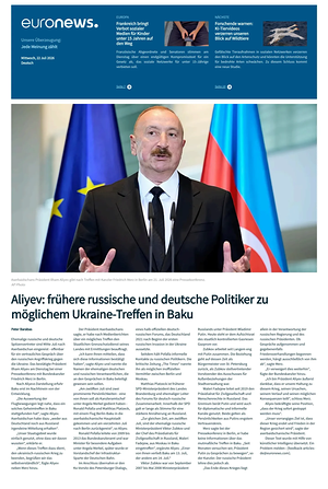 Prima pagina EuroNews (German) di oggi - Quotidiano estero