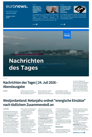 Prima pagina EuroNews (German) di oggi - Quotidiano estero