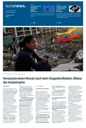 Prima pagina EuroNews (German) di oggi - Quotidiano estero