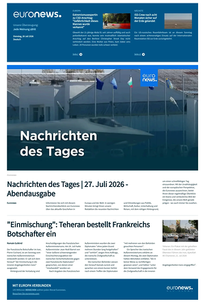 Prima pagina EuroNews (German) di oggi - Quotidiano estero