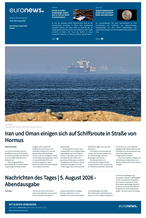 Prima pagina EuroNews (German) di oggi - Quotidiano estero
