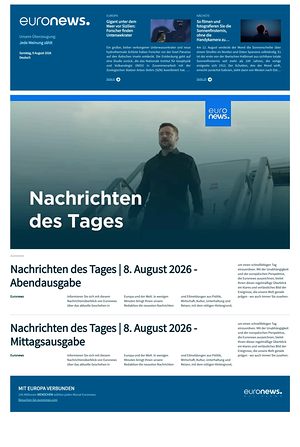 Prima pagina EuroNews (German) di oggi - Quotidiano estero