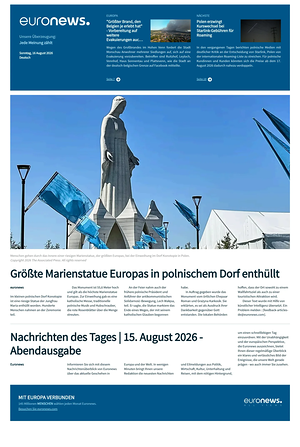 Prima pagina EuroNews (German) di oggi - Quotidiano estero