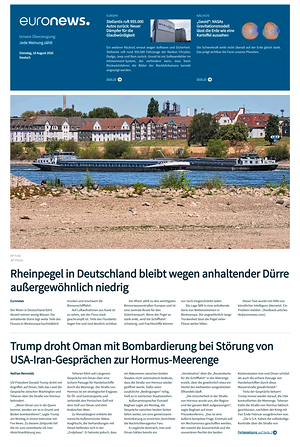 Prima pagina EuroNews (German) di oggi - Quotidiano estero